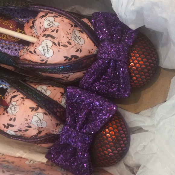 New 'STAGE LEFT' glitter & rainbow Irregular Choice heels, size 37, US size 6-7 - Picture 4 of 10